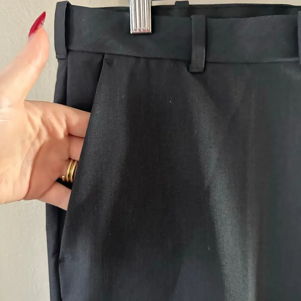 IZOD Dark Gray Straight Leg Dress Pants Size 34 X 30